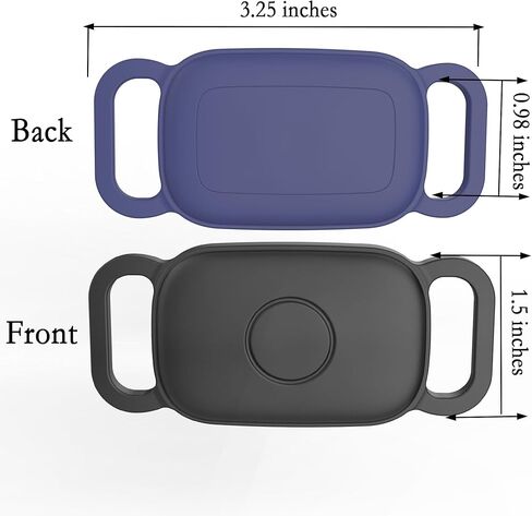 [2 Pack] Dog Collar Holder for Tile Pro 2024 Tracker, Waterproof Silicone case for Tile Life360 pro, Durable Flexible Scratch Resistant Cover Finder for pet cat Necklace Accessories(Black/Pink) in Saudi Arabia