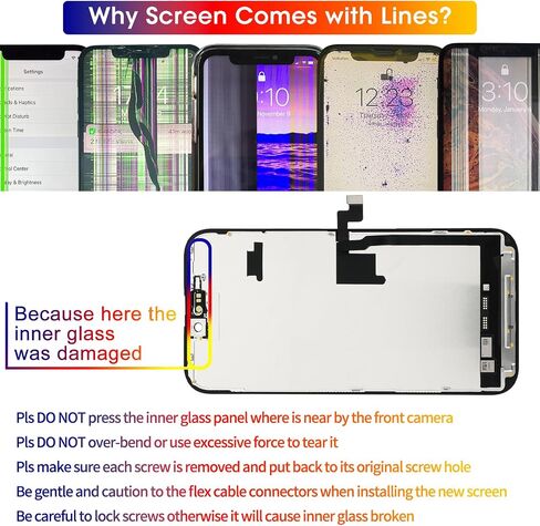 for iPhone 16 Plus Screen Replacement 6.9', COF FHD 3D Touch Display Full Repair kit, Digitizer Assembly with Tools Set, Tempered Glass, Instruction in Saudi Arabia