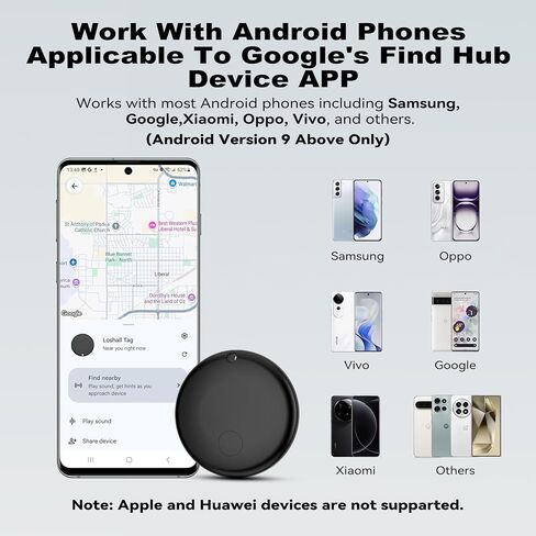 تعقب علامة الهواء الذكية لنظام Android ، تعمل Google Android Tag Tracker مع Google Find My Meach (Find Hub) ، Finder/Mey/Luggage Tracker/Item Locator ، 4 Pack White in Kuwait