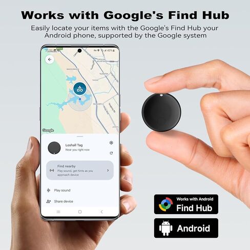 تعقب علامة الهواء الذكية لنظام Android ، تعمل Google Android Tag Tracker مع Google Find My Meach (Find Hub) ، Finder/Mey/Luggage Tracker/Item Locator ، 4 Pack White in Kuwait