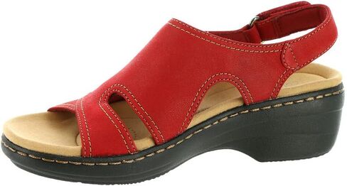Clarks Womens Airabell Mid Wedge Sandal و Sand Leather و 8 US in Saudi Arabia