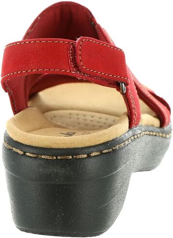 Clarks Womens Airabell Mid Wedge Sandal و Sand Leather و 8 US in Saudi Arabia