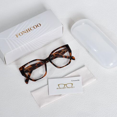 FONHCOO Bifocal Reading Glasses for Women, Cat Eye Blue Light Computer Readers Clear Top Eyewear with Spring Hinge in Saudi Arabia