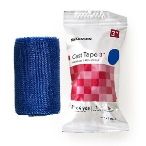 McKesson Cast Tape, Fiberglass, Blue, 3 in x 4 yds, 1 Count, 10 Packs, 10 Total in Saudi Arabia