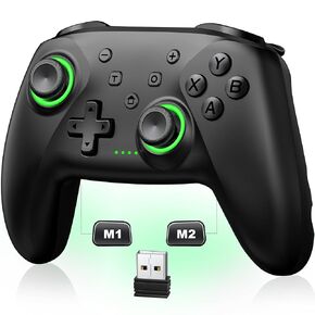 PC Controller, Wireless Bluetooth Controller, 1000mAh Battery, with Hall Effect Joysticks & Triggers, No Dead Zone, No Stick Drift, Controller for PC, Switch, iOS and Android, Cool Dynamic Light in Saudi Arabia