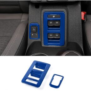 for Bronco Window Lift Switch Control Trim, 2PCS Center Console Rearview Mirror Adjustment Panel Cover Compatible with 2021-2025 Ford Bronco Interior Accessories, White in Saudi Arabia