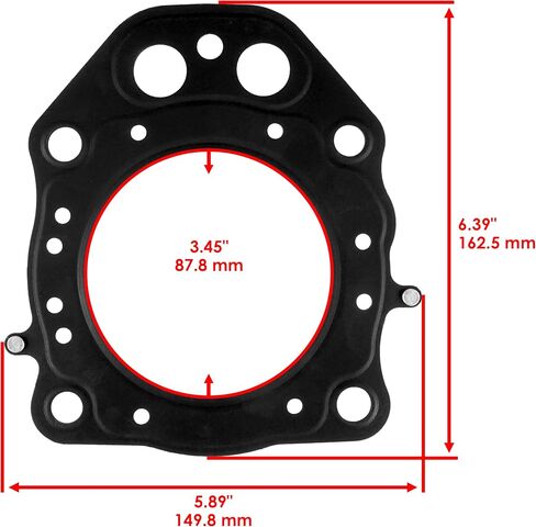 مجموعة Caltric Top End Gasket متوافقة مع Honda Rancher 420 TRX420FE1 4WD Electric Shift 2014 2015 2017 2018 2019 2020 2021 2022 in Saudi Arabia