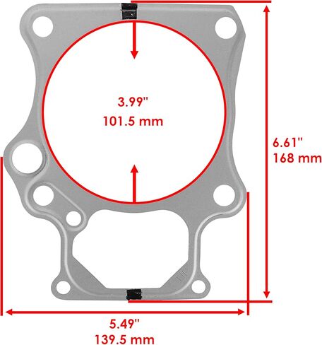 مجموعة Caltric Top End Gasket متوافقة مع Honda Rancher 420 TRX420FE1 4WD Electric Shift 2014 2015 2017 2018 2019 2020 2021 2022 in Saudi Arabia