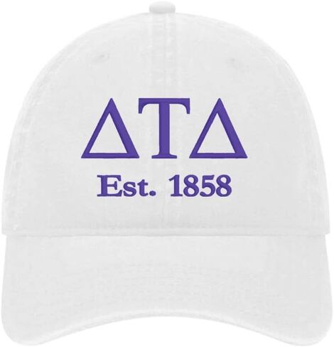 Delta Tau Delta Fraternity Baseball Hat - Delta Tau Delta Embroidered Greek Letter Cap - Beach Washed Cotton Twill in Saudi Arabia