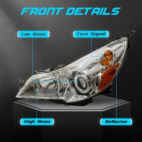 العدسة ذات الإسكان في Chrome Lest & Right ABS Polycarbonate Lens for Subaru for Legacy 2010-2014 for Outback 2010-2014 Projector-Headlight Style 84001AJ00E SU2502143 in Kuwait