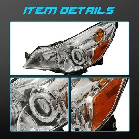 العدسة ذات الإسكان في Chrome Lest & Right ABS Polycarbonate Lens for Subaru for Legacy 2010-2014 for Outback 2010-2014 Projector-Headlight Style 84001AJ00E SU2502143 in Kuwait