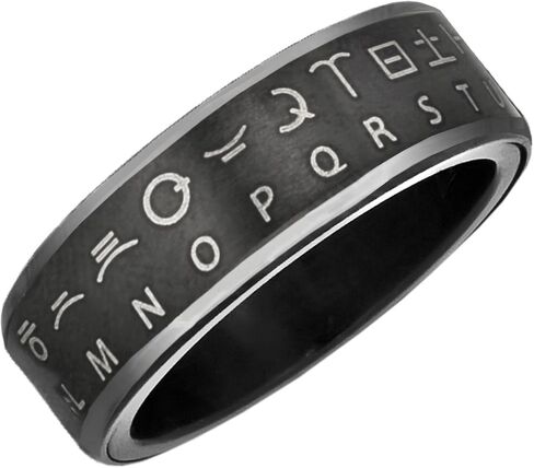 Star Wars Huttese Translator Ring Silver Size 08 in Kuwait