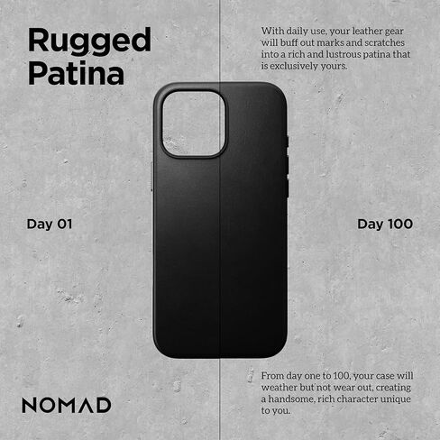 Nomad iPhone 16 Pro Max Case - English Tan ، Magsafe متوافق ، حالة هاتف جلدي لـ iPhone 16 Pro Max in Kuwait