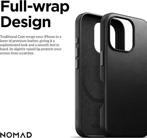 Nomad iPhone 16 Pro Max Case - English Tan ، Magsafe متوافق ، حالة هاتف جلدي لـ iPhone 16 Pro Max in Kuwait