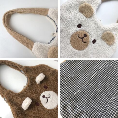 Fluffy Tote Bag Ladies Kawaii Shoulder Bag Women Furry Bears Tote Bag Plush Handbag Women Cute Crossbody Bag for Women in Saudi Arabia