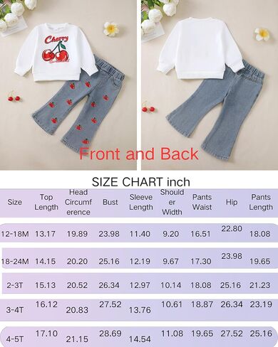 رينوميمي طفل طفل طفلة الخريف الخريف ملابس الشتاء الهدايا جينز جينز جرس السراويل القاع المحدد لمدة 12 شهرا-5 سنوات الفتيات in Saudi Arabia