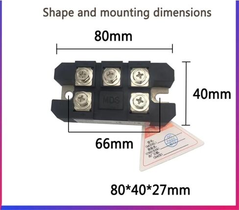 1PC MDS100A جسر مقوم الطور 12 12V 24V 36V 48V 60V 110V 200V لموسعات نطاق المركبات الكهربائية (الرادياتير HS2095) in Saudi Arabia