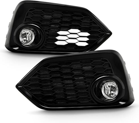 AKKON - FITS 2016-2017 Honda Civic Hatchback Chrome Lights Pair W/Power Switch + Wiring Harnesses + Pumper Bezel in Saudi Arabia