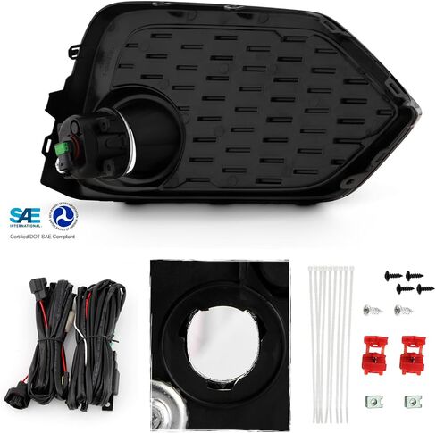 AKKON - FITS 2016-2017 Honda Civic Hatchback Chrome Lights Pair W/Power Switch + Wiring Harnesses + Pumper Bezel in Saudi Arabia