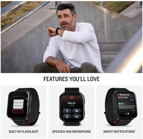 Wearable4U Garmin Venu X1 Whin and Lightweight GPS Smartwatch ، شاشة AMOLED ، أسود مع Slate Titanium Comfort Fit Nylon Band Bank Bundle in Saudi Arabia