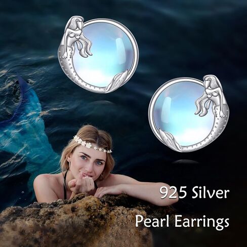 Turtle/Mermaid/Butterfly/Unicorn/Cow/Koala Earrings for Women Sterling Silver Animal Earrings Stud Earrings Animal Jewelry Gifts in Saudi Arabia