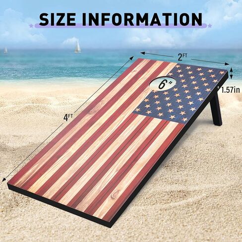 مجموعة لوحات Cornhole مجموعة في الهواء الطلق-includes 2 لوحات خشبية MDF 4x2 قدم ، مجموعة من 8 فتح in Saudi Arabia