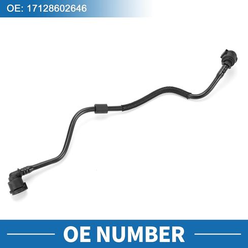 Radiator Hose No.17128602646 Engine Expansion Tank Overflow Pipe for BMW 740i 2016-2019 Plastic Black in Saudi Arabia