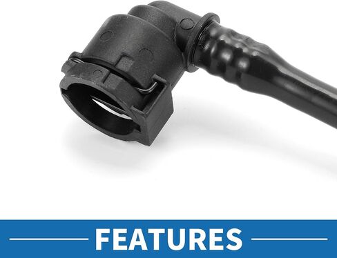 Radiator Hose No.17128602646 Engine Expansion Tank Overflow Pipe for BMW 740i 2016-2019 Plastic Black in Saudi Arabia