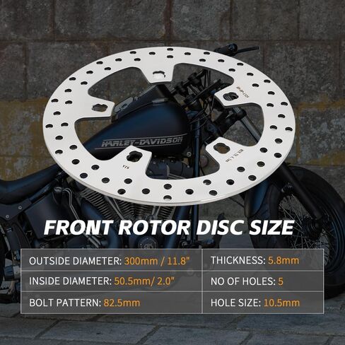 TOFR 11.8 "منصات دوارات الفرامل الخلفية الأمامية لـ Harley Touring Electra Glide Road King 2015-2021 Street Glide 2014-2021 Road Glide 2015-2020 Ultra Classic Electra Glide 2014-2020 in Kuwait
