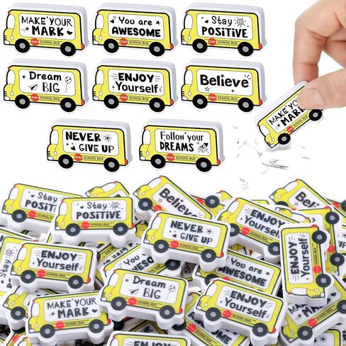 50 Pcs Mini Apple Erasers Bulk Inspirational Pencil Erasers Motivational Erasers Back to School Gifts for Teachers Classroom Supplies, Student Reward Prizes, Math Manipulatives Counters in Kuwait