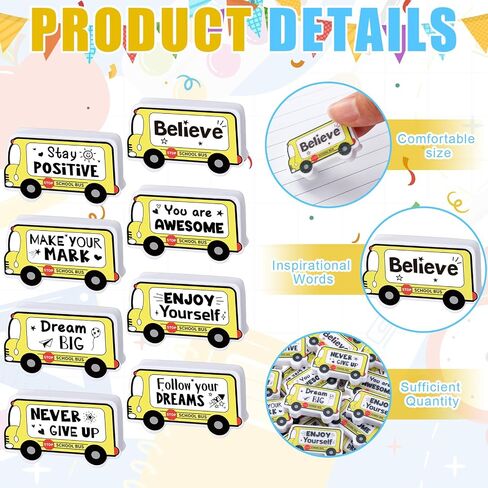 50 Pcs Mini Apple Erasers Bulk Inspirational Pencil Erasers Motivational Erasers Back to School Gifts for Teachers Classroom Supplies, Student Reward Prizes, Math Manipulatives Counters in Kuwait