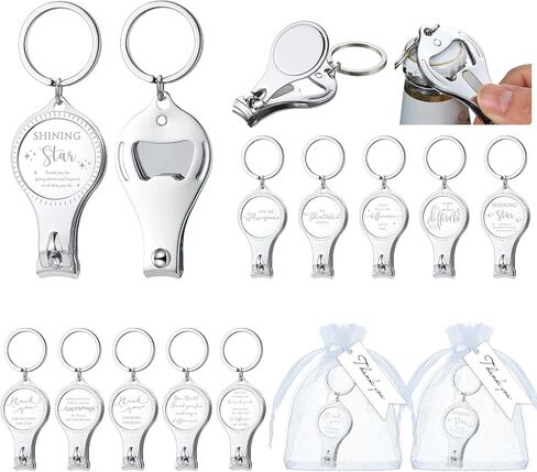 Vesici Housekeeping Appreciation Week Gifts Bulk Inspirational for Employee Coworkers 10 Styles 3 in 1 Nail Clippers Bottle Opener Keychain You Are Awesome Tags for Team Teacher Staff(20 Sets) in Saudi Arabia