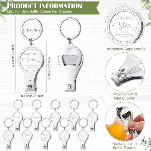 Vesici Housekeeping Appreciation Week Gifts Bulk Inspirational for Employee Coworkers 10 Styles 3 in 1 Nail Clippers Bottle Opener Keychain You Are Awesome Tags for Team Teacher Staff(20 Sets) in Saudi Arabia