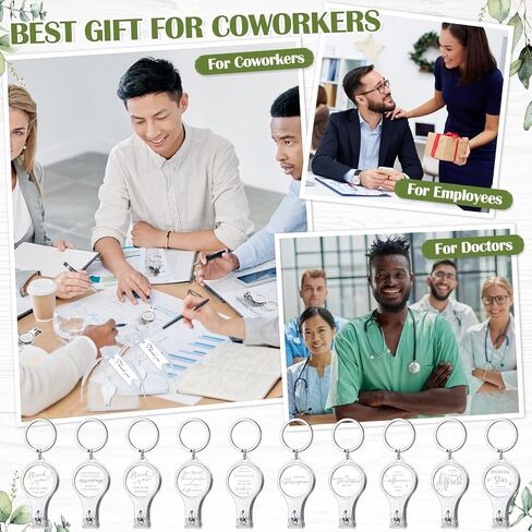 Vesici Housekeeping Appreciation Week Gifts Bulk Inspirational for Employee Coworkers 10 Styles 3 in 1 Nail Clippers Bottle Opener Keychain You Are Awesome Tags for Team Teacher Staff(20 Sets) in Saudi Arabia