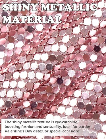 Seaur Sexy Top for Women Metallic Sequin Halter Multi Trans Chake Stain Stain بدون خزانة محصول عاريات مع زوج من حمالة صدر لزجة S-L in Saudi Arabia