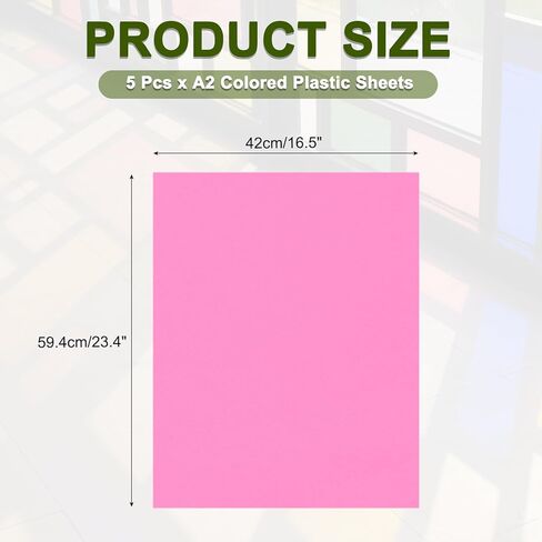 meccanixity 5 pcs leats plastic colored ، A2 شفافة العنبر فيلم تصحيح مصرفي مصرفي مصباح هلام مقاوم للماء 23.4 × 16.5 بوصة للحرف اليدوية ، إضاءة LED ، الصورة (خضراء) in Kuwait