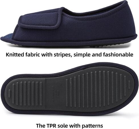 Adjustable House Shoes Open Toe Full Foot Slippers for Women Breathable Memory Foam Slipper Indoor/Outdoor Non-Slip Sole Extra Wide Shoes for All Season Pink US7-8 in Saudi Arabia