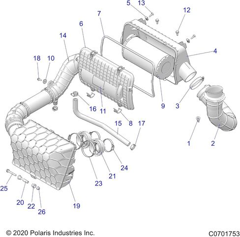 Polaris Airbox Seal, for Specific RZR Turbo S and XP Models, Genuine OEM - Part 5813929 in Saudi Arabia