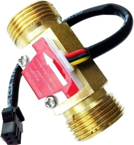 1Pcs G3/4 Male Thread Brass Hall Effect Water Flow Sensor Flowmeter 1-30L/Min 60mm Long in Kuwait
