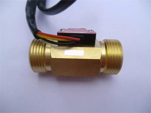 1Pcs G3/4 Male Thread Brass Hall Effect Water Flow Sensor Flowmeter 1-30L/Min 60mm Long in Kuwait