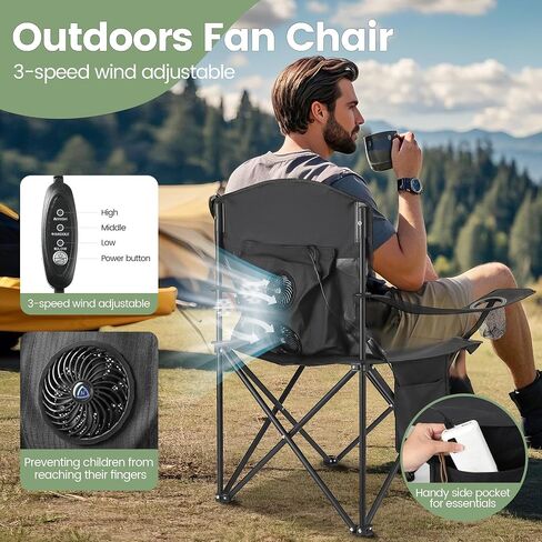 2 Pack Lightweight Camping Chairs for Adults & Teens, 250LBS Capacity Foldable Portable Chairs with Carry Bag, Compact Design for Camping, Beach, Picnics, and Outdoor Events in Saudi Arabia