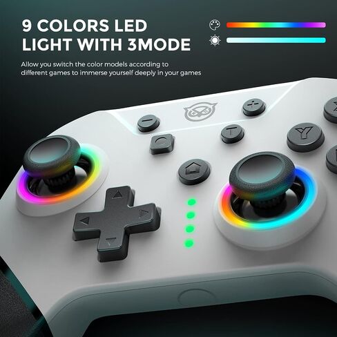 NYXI Flexi Wireless Controller, 1000Hz Polling Rate Hall Effect Joystick, Interchangeable D-pad&Left Joystick, 4 Mppable Buttons, 800mAh Battery, Adjustable Turbo/Vibration for PC/Switch/iOS/Android in Saudi Arabia