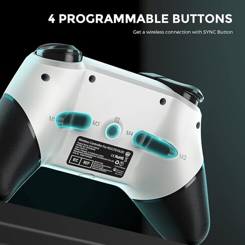 NYXI Flexi Wireless Controller, 1000Hz Polling Rate Hall Effect Joystick, Interchangeable D-pad&Left Joystick, 4 Mppable Buttons, 800mAh Battery, Adjustable Turbo/Vibration for PC/Switch/iOS/Android in Saudi Arabia