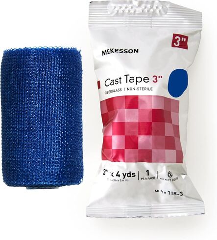 McKesson Cast Tape, Fiberglass, Blue, 3 in x 4 yds, 1 Count, 10 Packs, 10 Total in Saudi Arabia