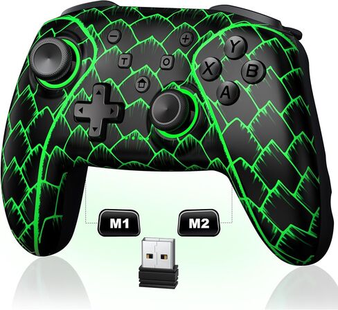 PC Controller, Wireless Bluetooth Controller, 1000mAh Battery, with Hall Effect Joysticks & Triggers, No Dead Zone, No Stick Drift, Controller for PC, Switch, iOS and Android, Cool Dynamic Light in Saudi Arabia