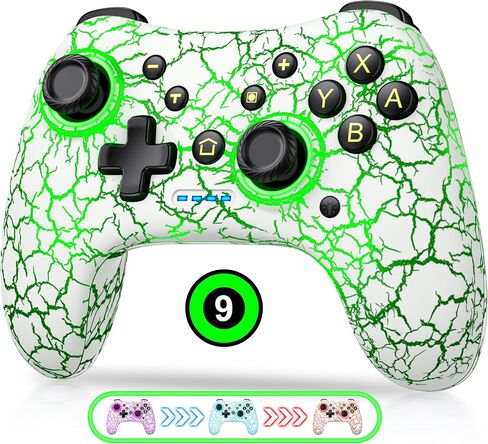 PC Controller, Wireless Bluetooth Controller, 1000mAh Battery, with Hall Effect Joysticks & Triggers, No Dead Zone, No Stick Drift, Controller for PC, Switch, iOS and Android, Cool Dynamic Light in Saudi Arabia