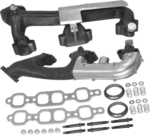 Exhaust Manifold Pair Left & Right Side Compatible With Chevrolet C1500 C2500 C3500 K1500 K2500 K3500 1988-1995 Compatible With GMC C1500 C2500 C3500 K1500 K2500 K3500 1988-1995 674-156 674-157 in Saudi Arabia