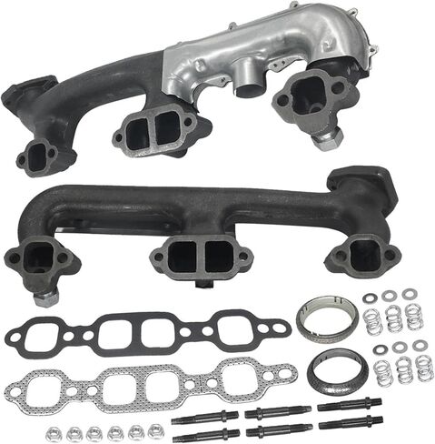 Exhaust Manifold Pair Left & Right Side Compatible With Chevrolet C1500 C2500 C3500 K1500 K2500 K3500 1988-1995 Compatible With GMC C1500 C2500 C3500 K1500 K2500 K3500 1988-1995 674-156 674-157 in Saudi Arabia