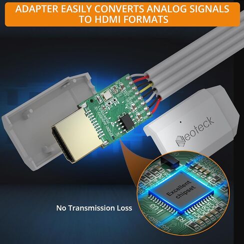 Neoteck wii إلى HDMI Converter 1080p 5ft/150cm HDMI كابل لـ Wii المدمج في Wii Cable for tv ، plug و play wii إلى محول HDMI متوافق مع wii ، wii u ، hdtv ، إلخ. in Kuwait
