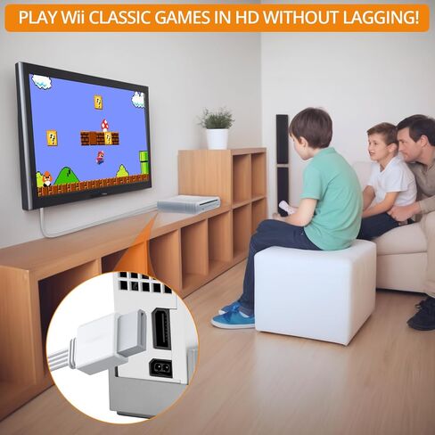 Neoteck wii إلى HDMI Converter 1080p 5ft/150cm HDMI كابل لـ Wii المدمج في Wii Cable for tv ، plug و play wii إلى محول HDMI متوافق مع wii ، wii u ، hdtv ، إلخ. in Kuwait